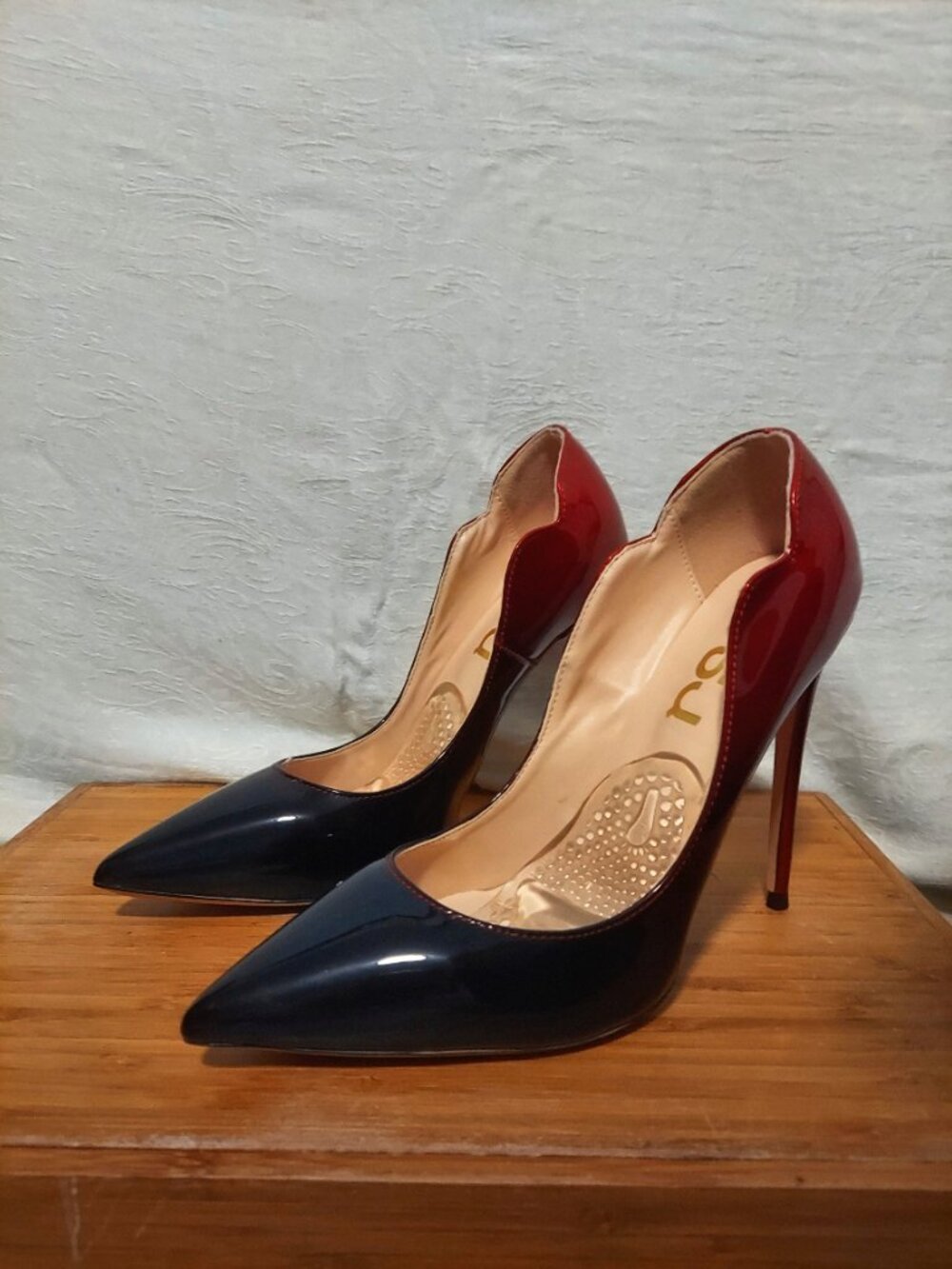 Red & Black Ombré Stiletto Heels